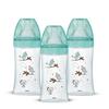 Lot de 3 Biberons Anti-Colique Initiation+ - Verre - 270ml - 0-6 Mois - Tétine Ronde - Débit 2