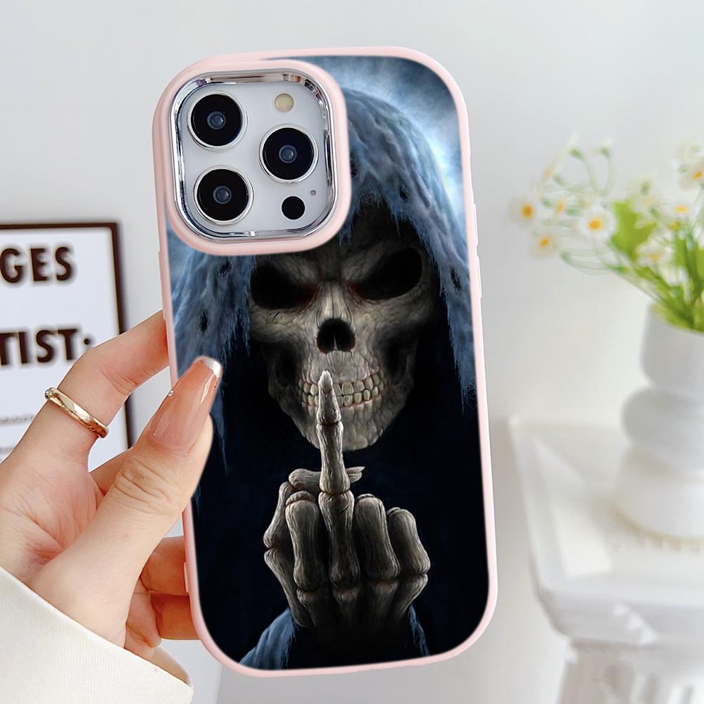 LZ13 Death Prayer Grim Reaper Skull Soft Phone Case for Samsung S24 Ultra S23 Plus A16 A54 A34 A06 Infinix Hot 40 30i Lens Protection Shockproof Cover