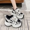 Korean Version of Thick-soled Heightened Breathable Mesh Versatile Dad Shoes 2025 Autumn Fashionable Versatile Casual Foreign Style Muffin Tide Shoes