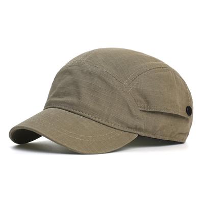 Modische Baumwoll-Baseballkappe mit kurzem Schirm für Herren und Damen, Dad Hat, verstellbar, Trucker-Stil, flache Kappen