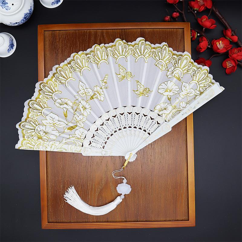 Art Craft Gift Chinese Style Folding Fan Dance Cosplay Hand Held Fans Home Wedding Party Decoration Photograph Props