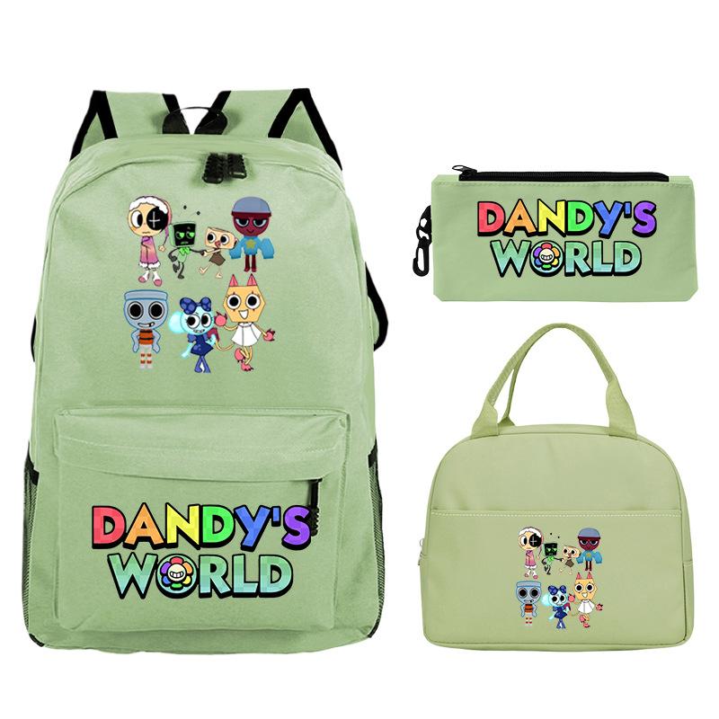 New Dandy's world game merchandise personalized printing primary and secondary school schoolbag three-piece set