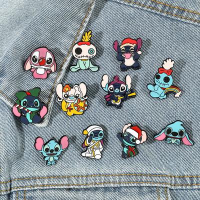 Cartoon Cute Creative Interstellar Baby Series Brooch, Stitch Angel Enamel Pin, Bag Clothes Accessories
