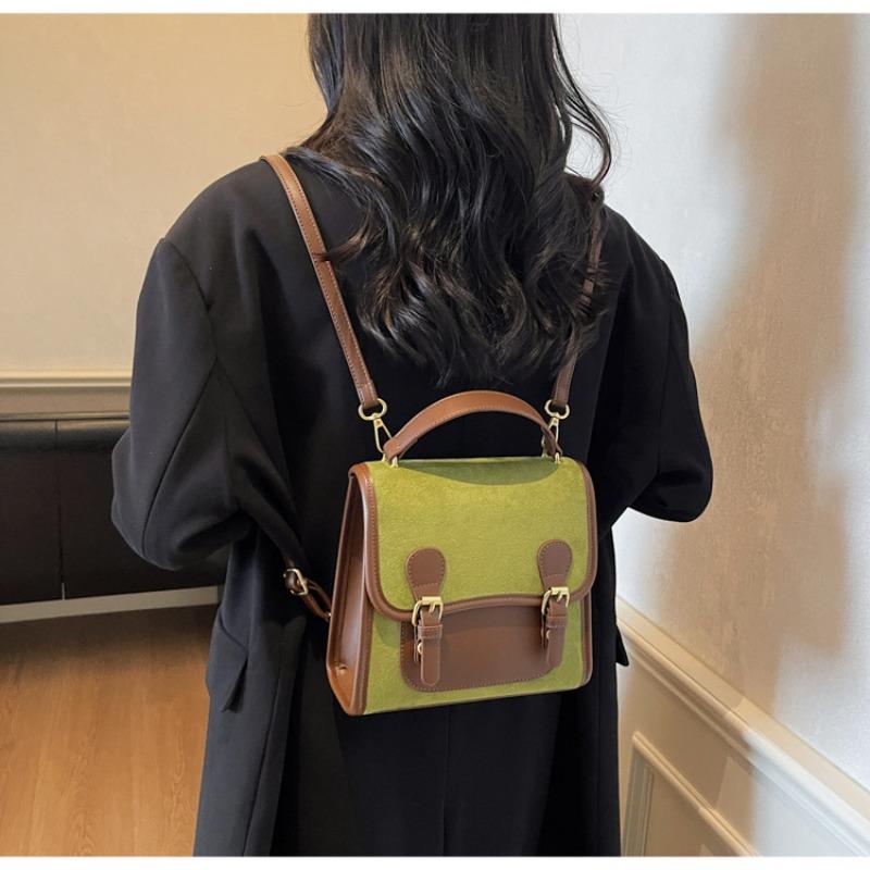 Frosted retro backpack women's fashion niche design student schoolbag trend lightweight travel backpack