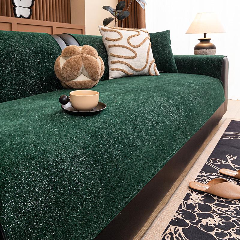 

2025 New Light Luxury Premium Chenier Sofa Cushion Fixed Non-slip Anti-cat Scratch Straight Row Sofa Cushion 30 * 50 waist pillowcase