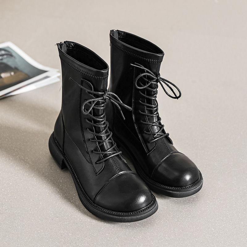High fashion versatile Martin boots women's autumn and winter 2025 new sweet and comfortable flat short boots British women's boots