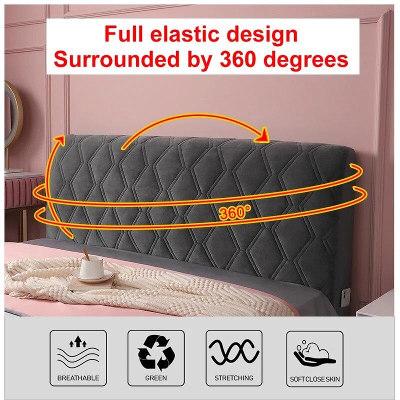 All -Inclusive Bedhead Cover Super Soft Smooth Quilted Thicken Spandex Fabric Headboard Cover Bed Headboard Covers Home Decor