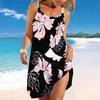 Women's Beach Dress Mini Dress  Flower  Print Casual Modern Dress Sleeveless Loose Fit Outdoor Daily Summer