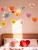 Valentine's Day Heart Hanging Decor Colorful Love Message Heart Ornament for Home Party Door Wall Decor Wedding Anniversary Gift
