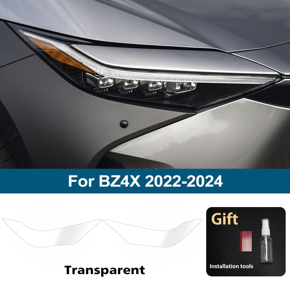 

For Toyota BZ4X 2025-2025 Car Headlight Protective Film Smoke Black Pre Cut Anti-Scratch High-Gloss Auto Vinyl Wrapping Film For BZ4X 22-24 CLR