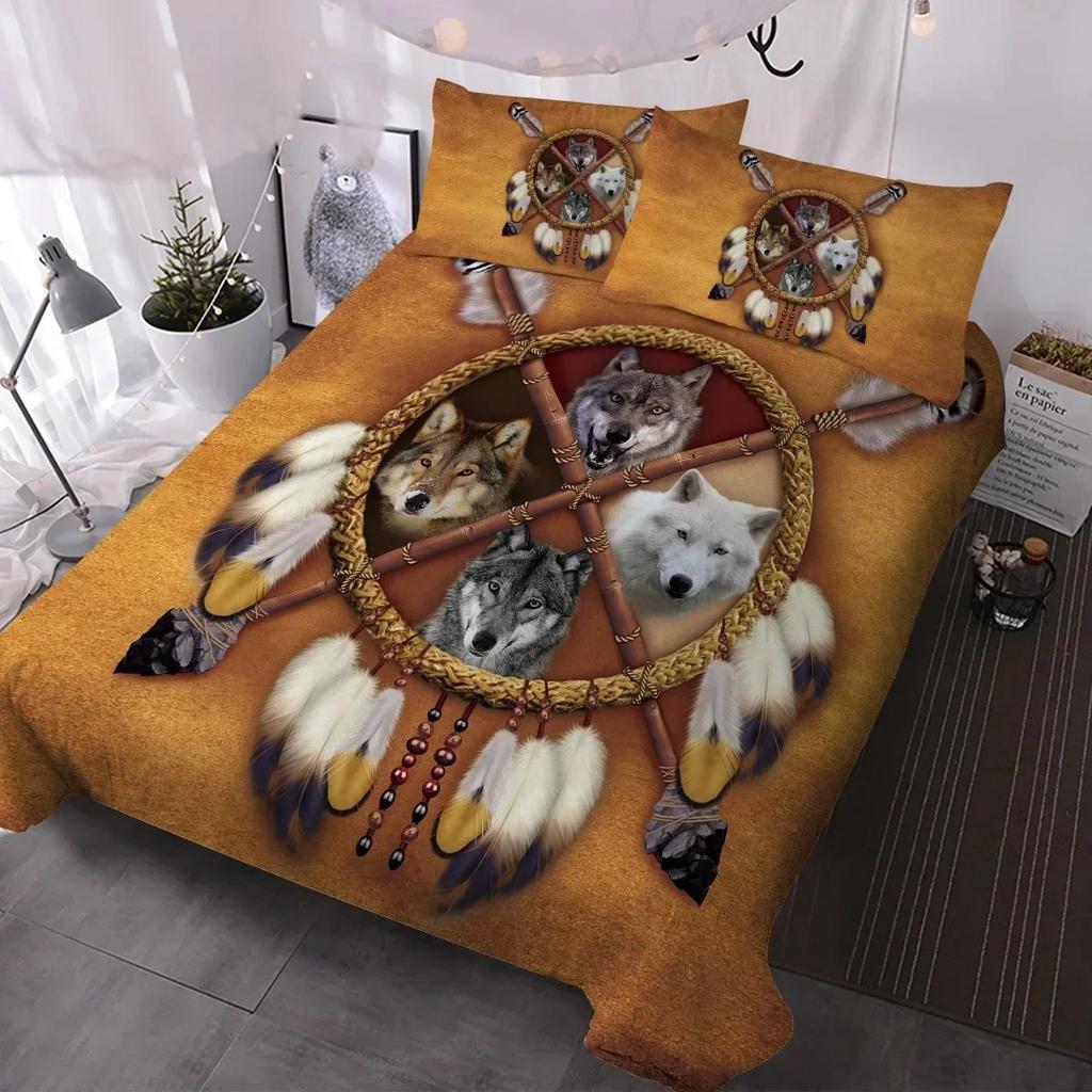 Comforter Digital Wolf Duvet/Doona Set Single Twin Double Queen King Cal King Size Set