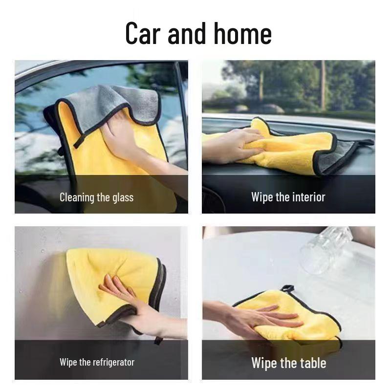 Car Glass Wiping Cloth - Absorbent Towel for Interior & Exterior Wash, Large Size