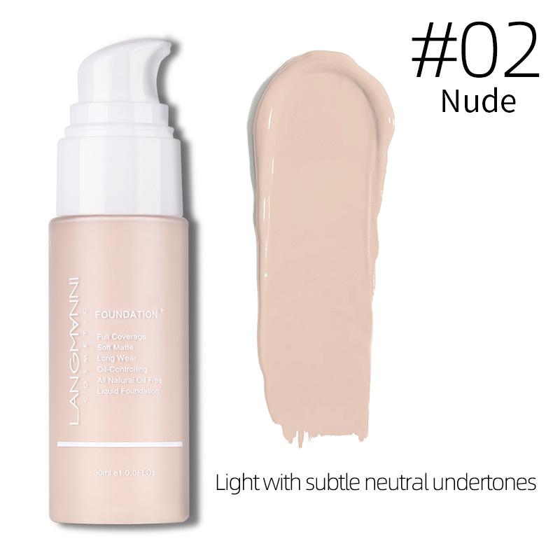 13 Color Matte Oil Control Concealer Foundation Make-up Liquid Light and Thin Moisturizing Liquid Foundation Not Easy To Take Off Makeup Daily Makeup