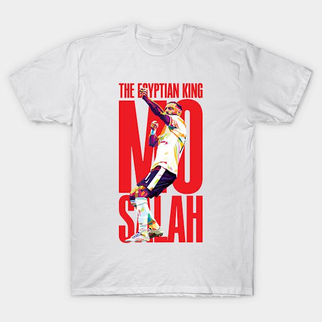 

Men Black Print T-shirt Mo Salah Archer Celebration Pop Art No-Cut Transfer Paper Print Cotton Tshirt L білий