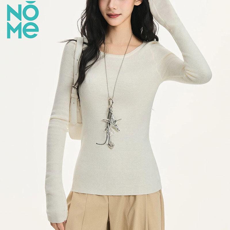 NOMe Women's U-Neck Slim Fit Long Sleeve Knit Base Layer
