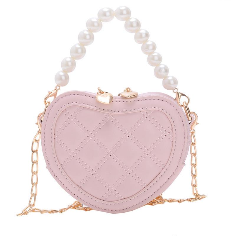 Trendy And Stylish Kids Shoulder Bag With Quilted Pattern Cute Heart For Boys And Girls