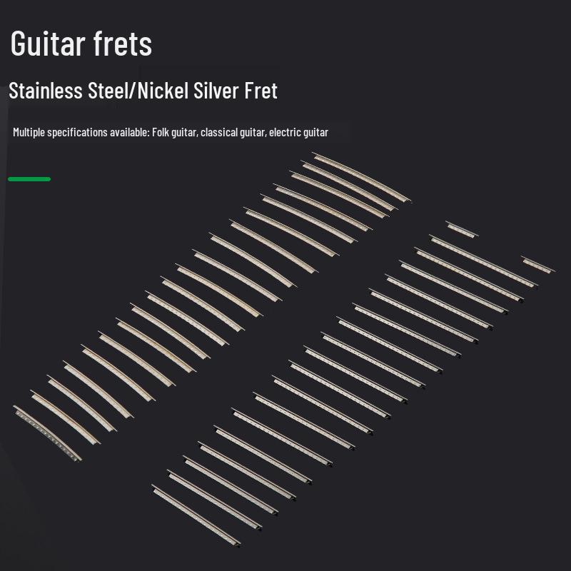 Guitar Frets: Uncut Copper White & Yellow Brass Fret Wire Set for Fingerboard