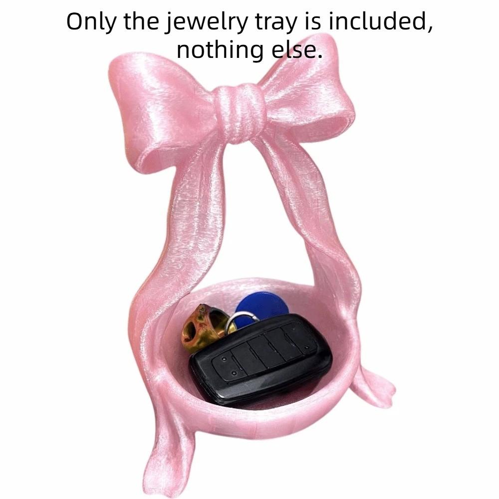 Sweet Bow Ribbon Ring Holder Elegant Jewelry Plates 3D Printed Jewelry Tray  Photography Props