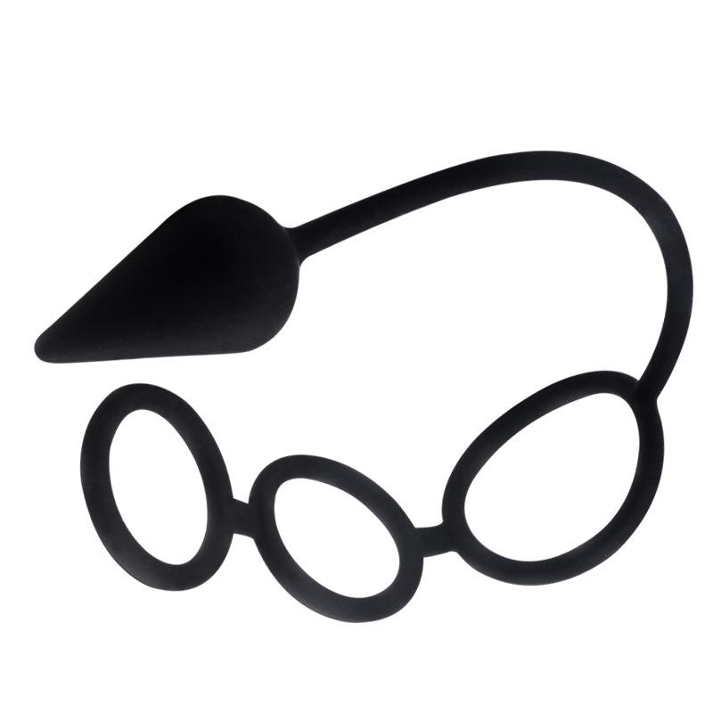 Men Three Ring Lock Anal Time Plug Delay Prostate Massager Toys Sex