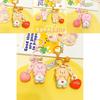Adorable Jinnew Cream Bear Face Holding Keychain Resin Pendant Cute Decoration Gift