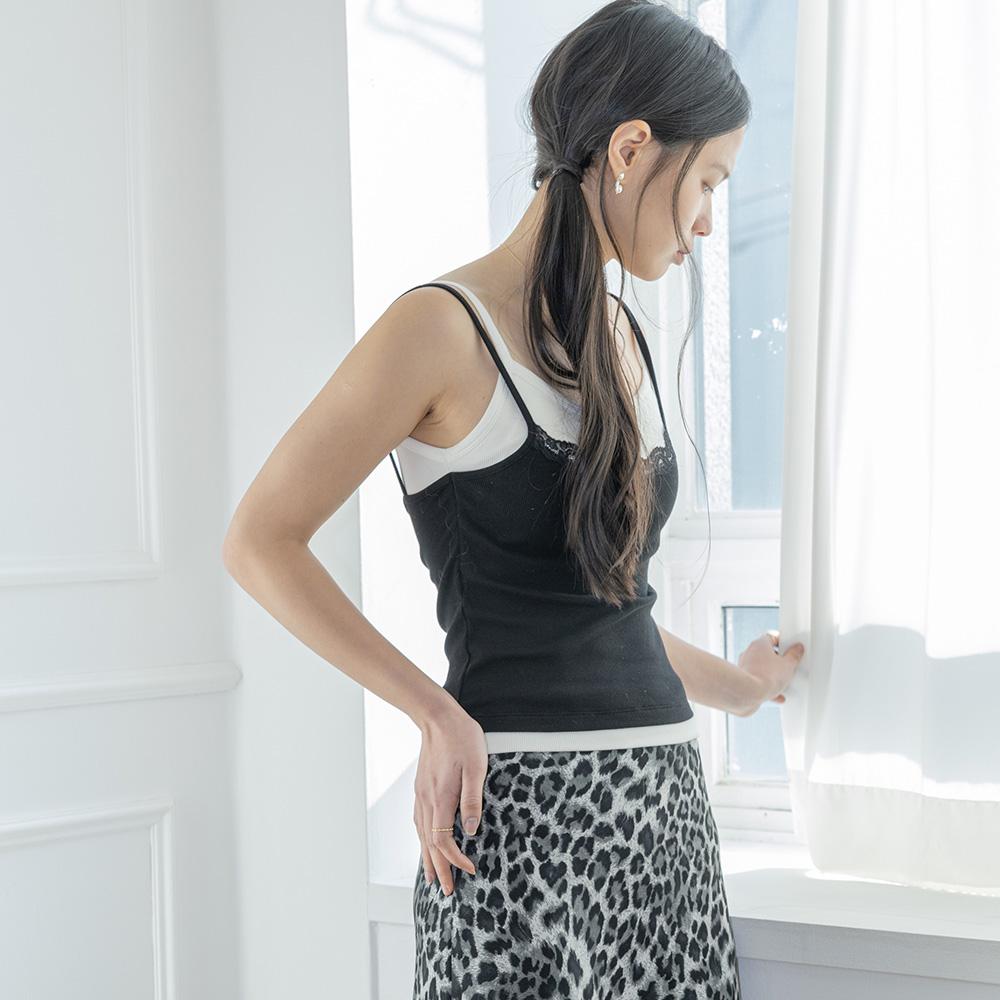 Laengsseon Ls_Layered Lace Camisole Tank Top_2Color