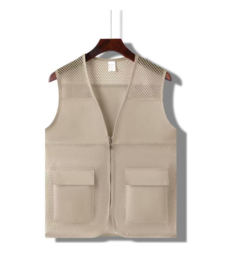 Gilet Estivo in Rete Personalizzato con Tasche - Camicia Traspirante per Attività di Volontariato