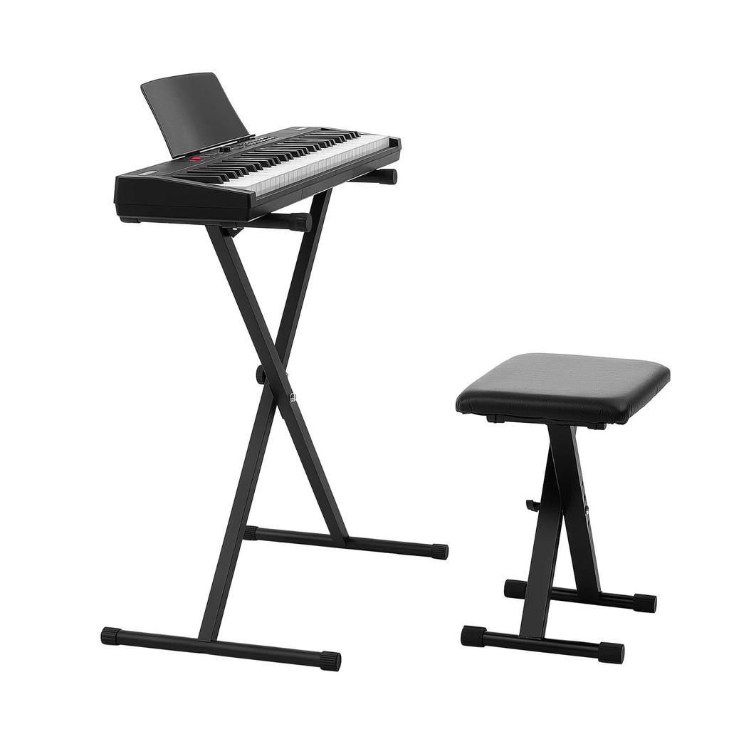VEVOR Digital Piano 61 Keys Semi Weighted Keyboard Portable Stand Bench, for Beginners, 128 Tones, 128 Rhythms, Dual Power Supply Electronic Piano