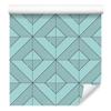 Geometric Diamonds Turquoise Wallpaper for Living Room and Bedroom 50x1000