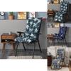 Luxurious Leaves Starry High Back Chair Cushion For Deck Seat Pad And Garden Relaxation