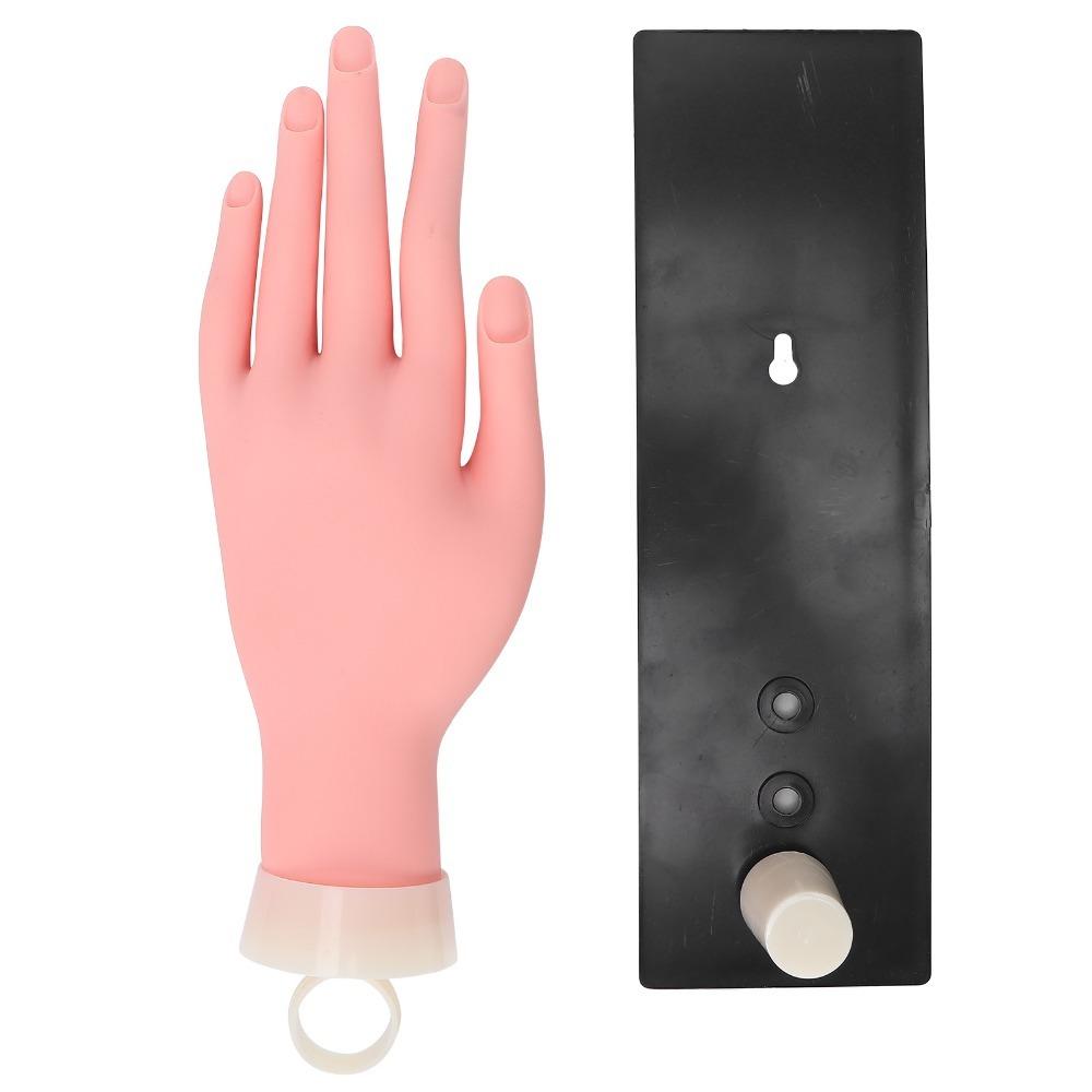 Reusable Nail Art Practice Hand Bendable Fingers Nail Training Hand For Salon Practice