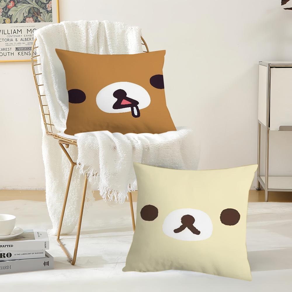 Cartoon Rrilakkuma Anime Pillow Case Suitable For Bedrooms Living Rooms Cars Home Decoration