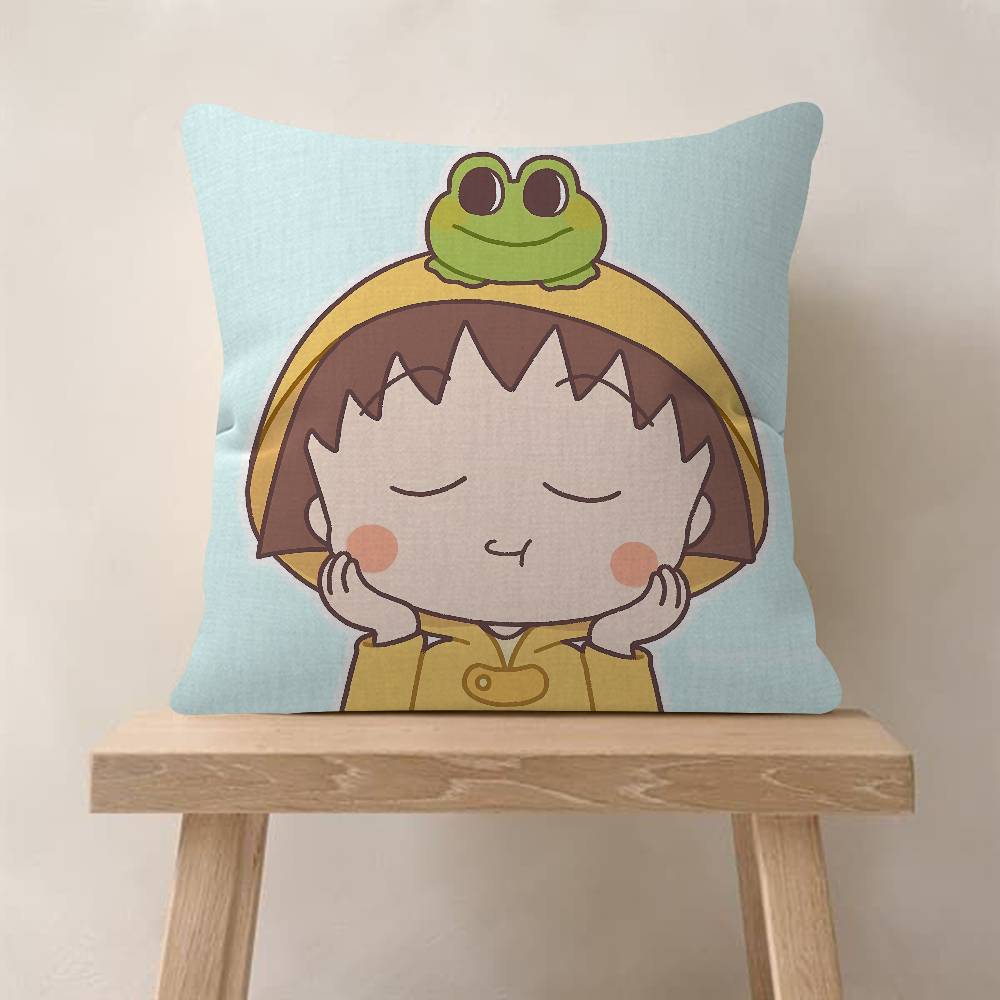 Anime C-Chibi M-Maruko-Chan Personalized Pillow Dust Cover Bedroom Kids Party Decoration Pillowcase Birthday Children Gift