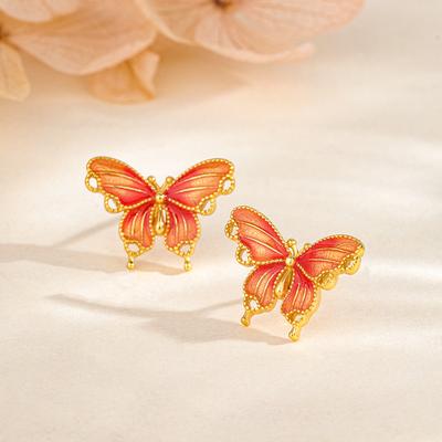 Earrings for Women  Gradient  Colorful  Rainy Dream  Butterfly  High-end  Luxury  Niche