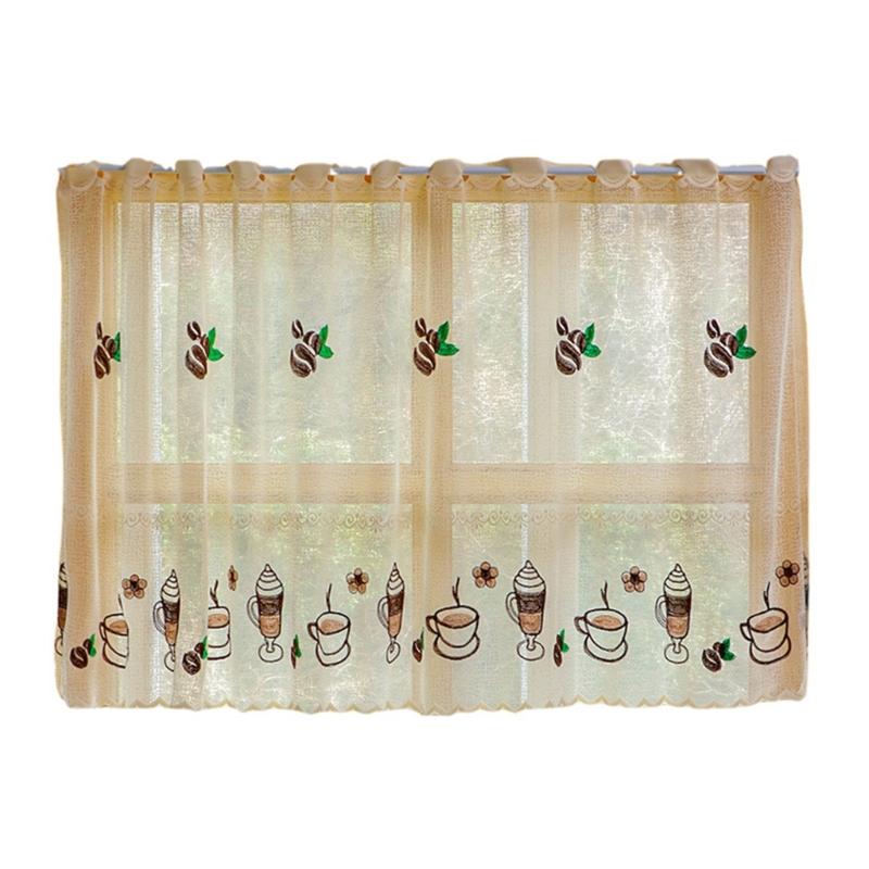 

Short Curtain Polyester Cafe Curtain Window Covering Privacy Sun Protection For Kitchen Coffee Shop Easy Installation 100 55