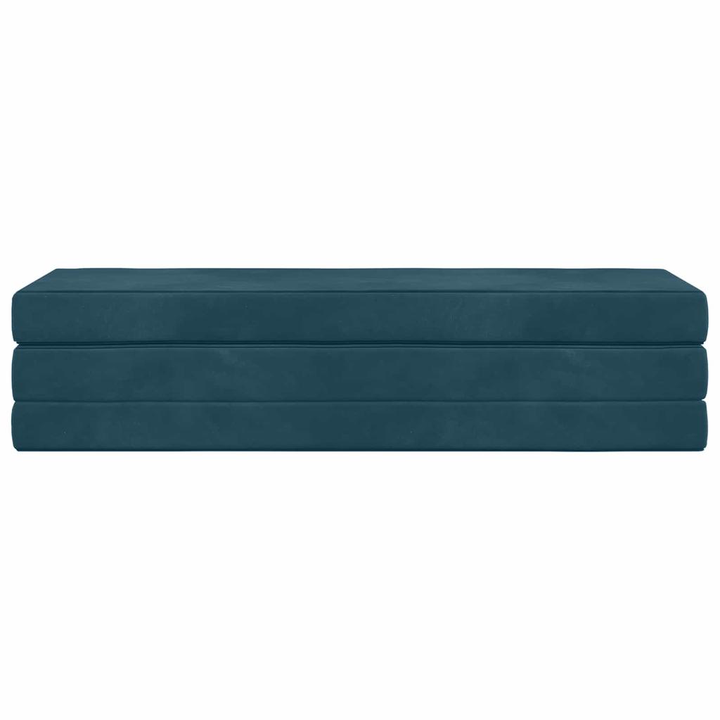 Folding Sofa Bed 180 x 67 x 45 cm Blue