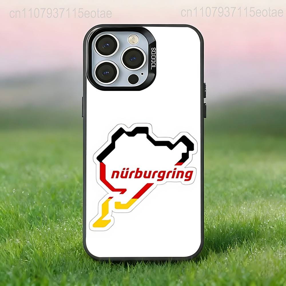 Funda para Teléfono de Coche Deportivo N-Nurburgring Para iPhone 17,16,15,14,13,12,11,Pro,Max,Plus,E,Air,Mini Cubierta Negra IMD
