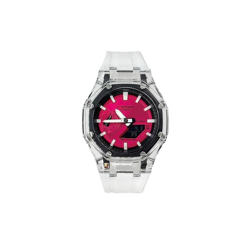 Casio Customized Watch Modified Series Quartz Silicone Strap Men and Women Same Style Color Dial GA-2100-1A(Team274-GaiZhuang-Po) FenBing