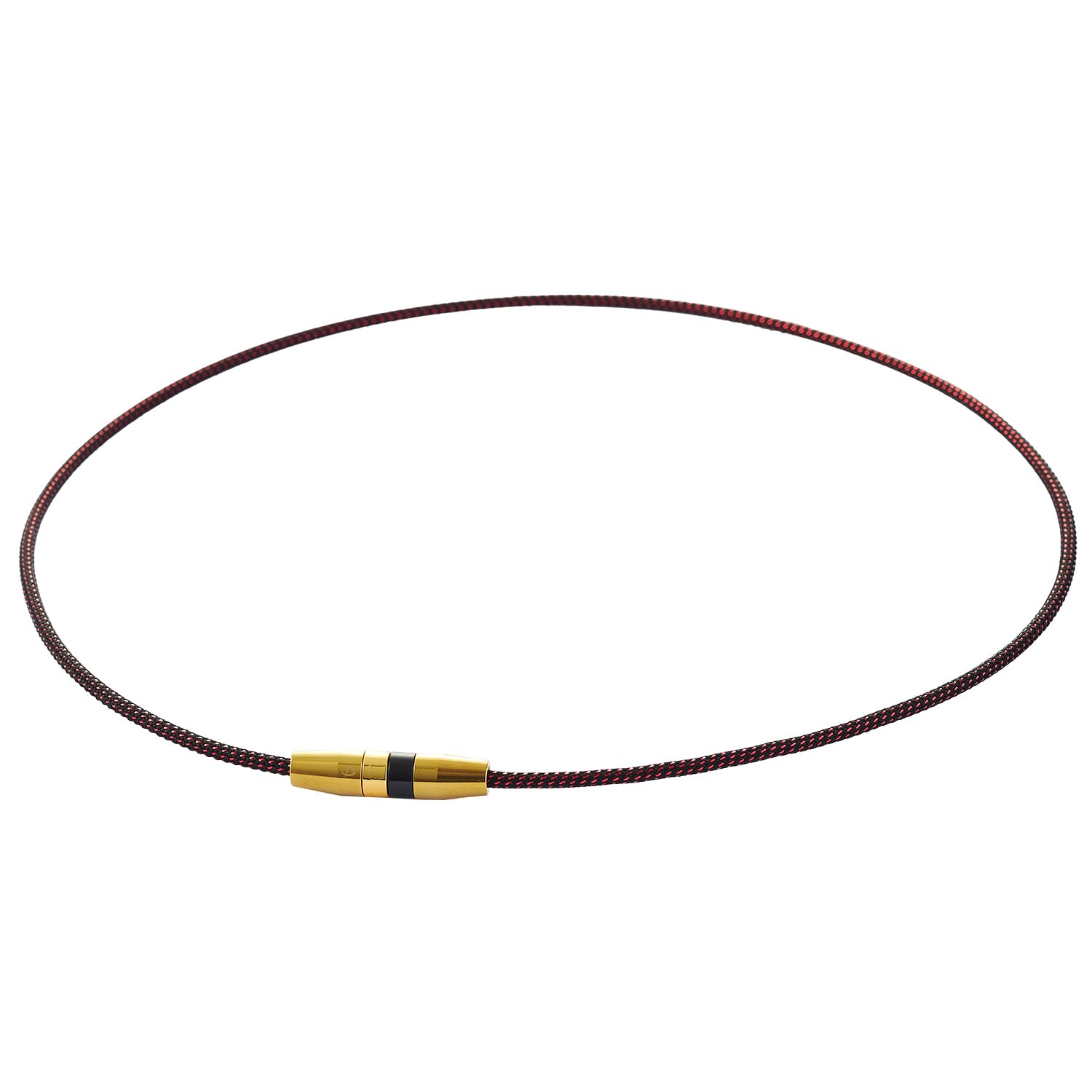 

Phiten RAKUWA Necklace III Model with Metax Metal 45cm High-End Water-Soluble Technology, Black/Red,