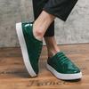 Brogue Moderní módní návrhářské tenisky Pánské kožené boty Svatební párty Zelené Gentleman Office Man Casual Boty