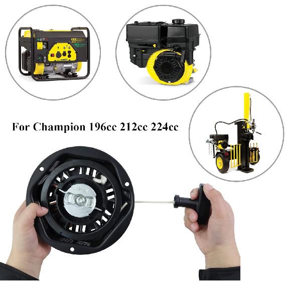 196Cc 212Cc Recoil Starter Assembly For Champion 212Cc 224Cc Pull Start Assembly 3500W 4000W Generator Part#22.061000.00