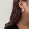 Elegant Zircon U-Shaped Earrings: Luxury Geometric Studs for Women