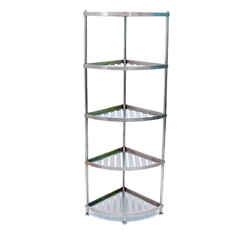 Beifu Thickened Stainless Steel 5-Tier Kitchen Corner Storage Rack