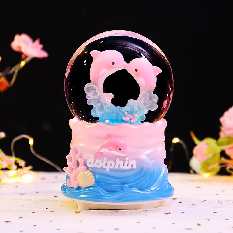 Astronaut Crystal Ball Music Box Ornament - Student Snow Globe Birthday Gift