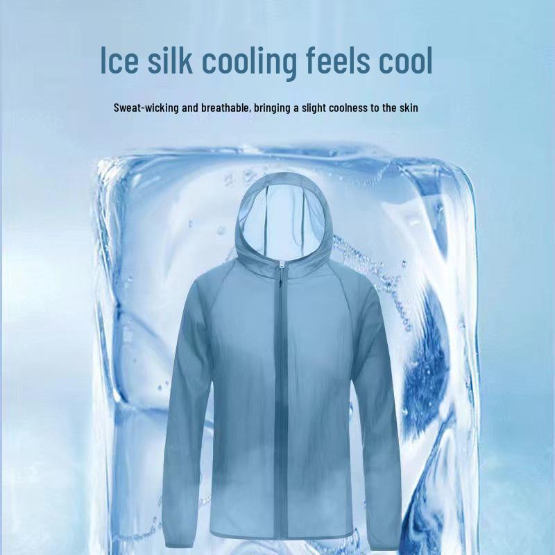 Men's Ultra-light Ice Silk Sun Protection Jacket - Breathable, Plus Size for Summer and Fishing