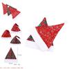 Cozy Thick Red Plaid Santa Hat With Plush Snowflakes For Holiday Decor