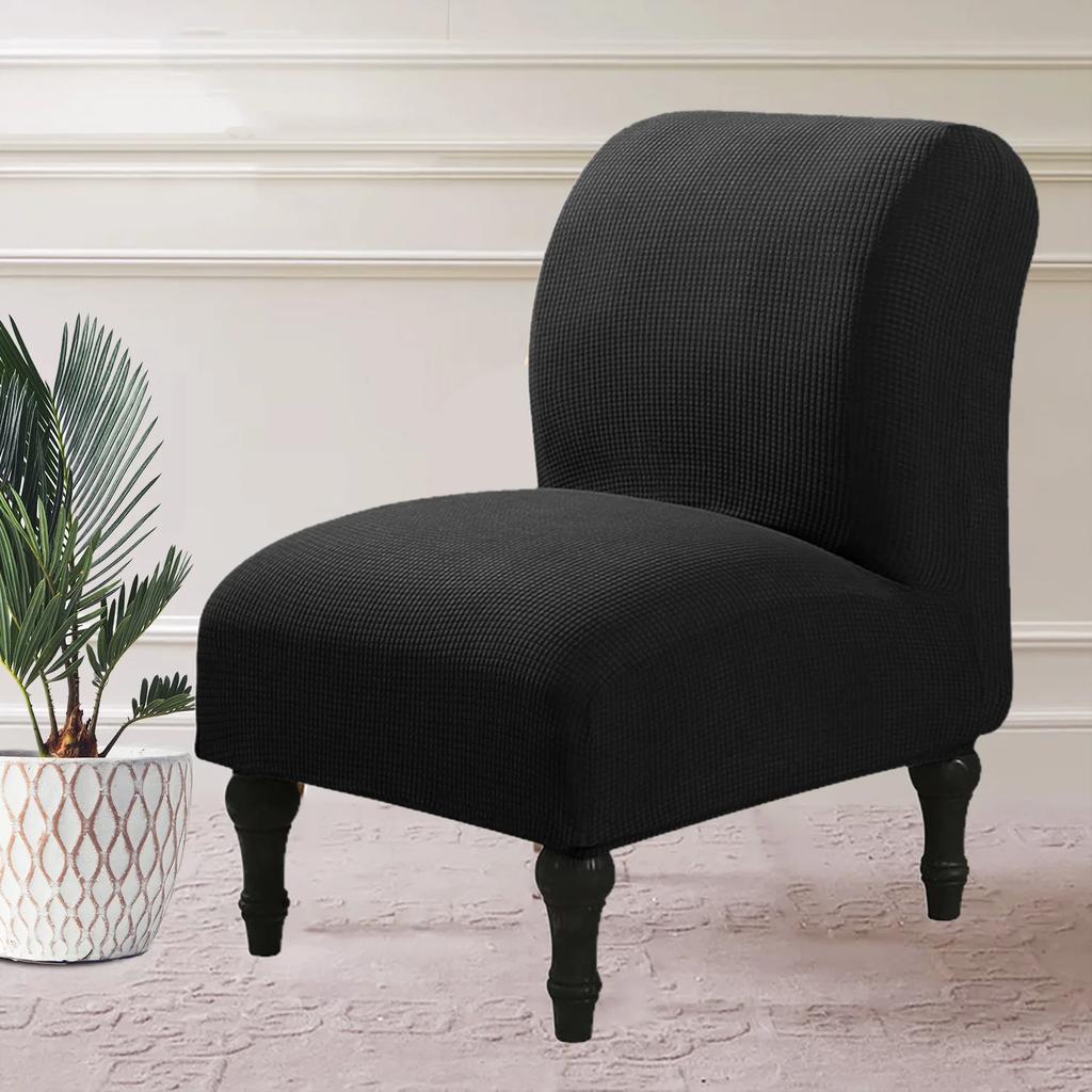 Armless Chair Cover Single Sofa Slipcover Modern Accent Stretch Chair Covers Elastic Cheap Couch Protector Cover For Home Hotel