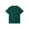 T-shirt Uni à Col Rond et Manches Courtes Hommes Hauts Vert Foncé I026391-1YW-XX