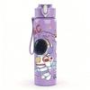 1PC CASC Helmet Astronaut Space Pattern 750ml Color Plastic Sports Water Bottle Leakproof Flip Straw Lid Suitable for Sports Office Home Use