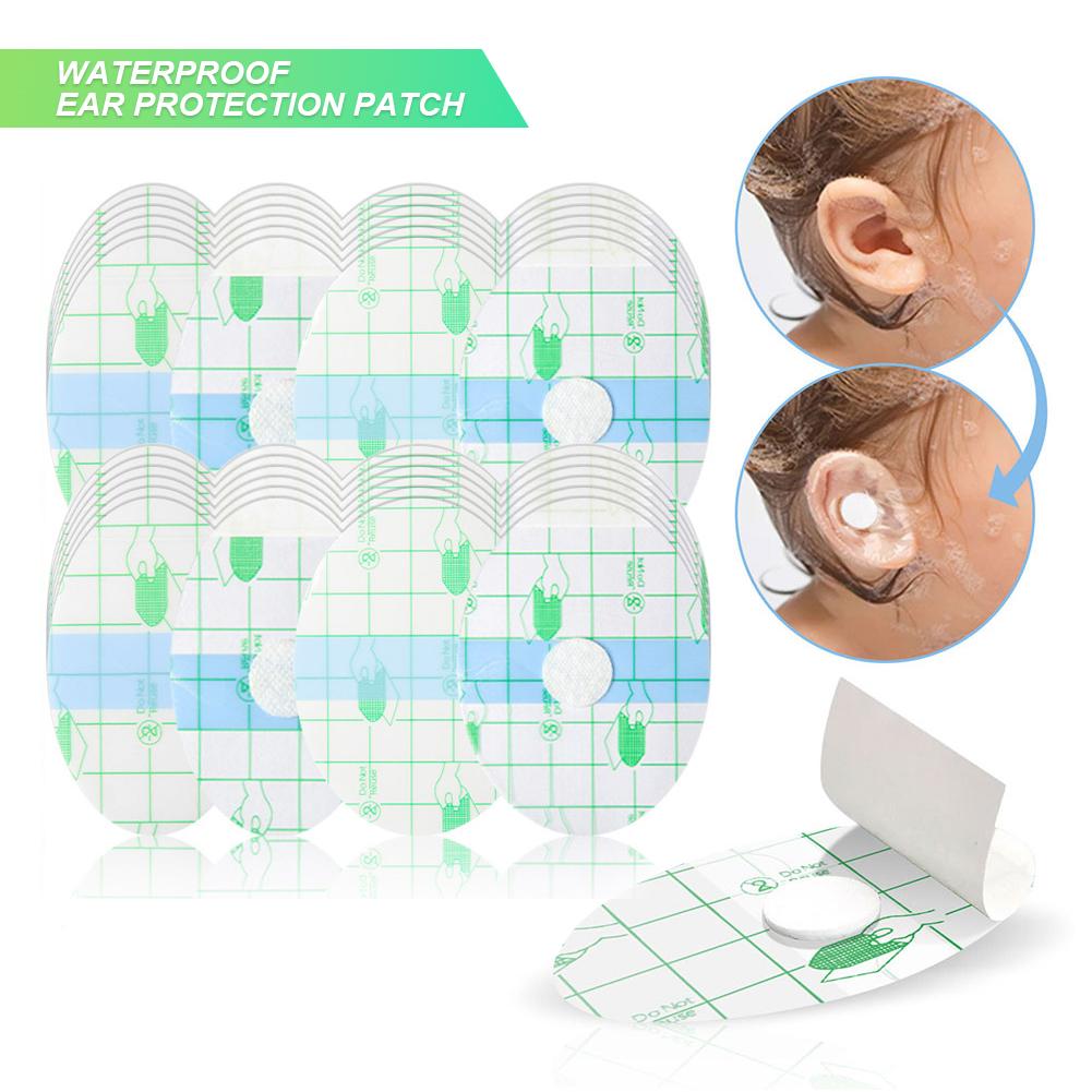 60-20Pcs Adhesive Ear Pad Anti-Wear Foot Patch Heel Patch Waterproof Baby Adult Bath Ear Protector for Bathroom Swimming Sticker