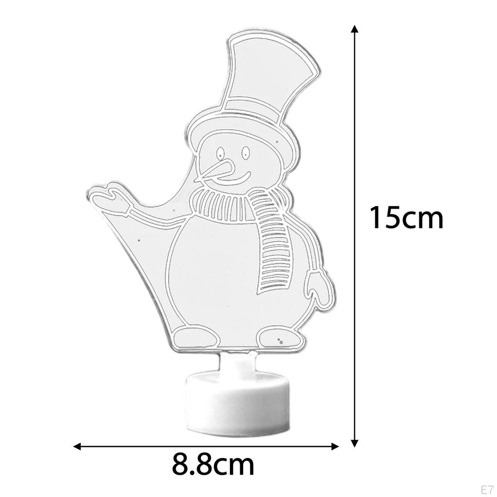 Christmas Decoration Light Table Centerpiece Photo Props Xmas Mas Scene Figurine